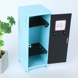 Trẻ Em Búp Bê Quần Áo Mini Kim Loại Trẻ Em Locker Lưu Trữ Hộp Cho Bàn Phòng Ngủ Nhà Văn Phòng Máy Tính Để Bàn Lưu Trữ Organizer Tiền An Toàn Hộp Khóa - Product Image 4