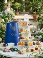 Support Horace en carton pour le thé de l'après-midi, boîte d'emballage portable multicouche pour dessert pâtisserie cupcake macaron avec poignée