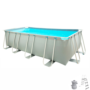 <span class=keywords><strong>Piscine</strong></span> rectangulaire <span class=keywords><strong>hors</strong></span> <span class=keywords><strong>sol</strong></span>, <span class=keywords><strong>piscine</strong></span> portable <span class=keywords><strong>avec</strong></span> structure en acier, <span class=keywords><strong>filtre</strong></span> <span class=keywords><strong>à</strong></span> <span class=keywords><strong>sable</strong></span> et échelle - Product Image 2