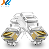 Conector de Red Ethernet RJ45 YILIAN, Tipo Pass Through, Cat5 UTP Sin Blindaje, 8P8C Macho, 8 Núcleos, TY7281, Cobre