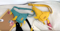 Sac à dos en toile motif canard bleu amusant pour fille, sac à dos personnalisé en toile pour enfants