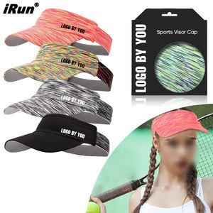 <span class=keywords><strong>IRun</strong></span> personnalisé réglable bande extensible visière chapeau séchage rapide extensible ajustement léger évacuation de l'humidité visière casquette pour le Tennis - Product Image 1