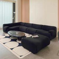 Ensemble de canapés en tissu en forme de L Mouton YS010 - Design minimaliste, réglable et pliable, multi-modules, garni d'éponge
