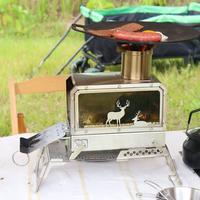 Barbecue et four portables de luxe en acier inoxydable très populaires pour le camping avec table pliable pour 3 à 5 personnes