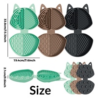 Tapis de léchage en silicone pour animaux de compagnie, tapis d'alimentation lente pour chats et chiens, tapis de léchage pliable avec ventouse intégrée, bol pour nourriture pour chiens et chats
