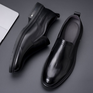 Zapatos de Cuero para Hombre Primavera 2026, Estilo Británico, Casuales, de Negocios, para el Trabajo, Negros, Sin Cordones, de Cuero Genuino - Product Image 6