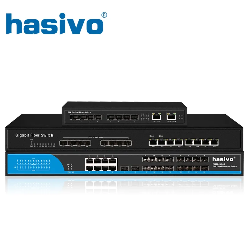 8/18 Gigabit Network SFP Fiber Switch Media Converter 8/16 SFP Fiber Port and 2/8 10/100/1000M RJ45 Port Fiber Ethernet Switch