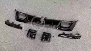 Diffuseur de pièces automobiles pour <span class=keywords><strong>BMW</strong></span> série 3 G20 G28 mise à niveau course lèvre arrière noir embouts d'échappement LED diffuseur arrière pour 2020 + - Product Image 2
