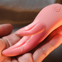 G-Punkt Nippel Stimulator Heizung lecken Zunge Vibrator Sexspielzeug für Frau mit Doppel zunge