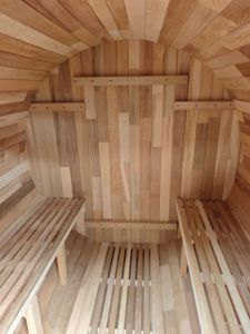 Sauna de madera de cedro rojo con porche, disponible en stock con 10% de descuento. - Product Image 6