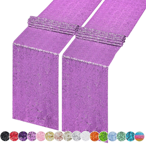 Precio al por mayor colorido camino de mesa fiesta suministro rectángulo boda mantel lentejuelas camino de mesa para fiesta evento Decoración - Product Image 4
