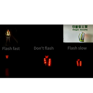 Vélo adulte Sport travail gilets de sécurité Signal lumineux haute visibilité course réfléchissant <span class=keywords><strong>clignotant</strong></span> LED <span class=keywords><strong>gilet</strong></span> d'avertissement de sécurité - Product Image 6