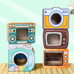 Rascador para gatos, casa para gatos, cama vertical para gatos, sofá antiarañazos, nido de cartón corrugado, artículos para gatos resistentes al desgaste. - Product Image 1