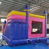 Château gonflable commercial écologique en PVC avec toboggan, combo multi-activités, toboggan, escalade et divertissement, garantie 12 mois
