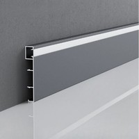 Profilé de plinthe LED en aluminium avec effet d'éclairage d'ambiance doux