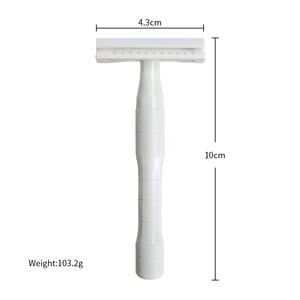 มีดโกนแบบกำหนดสีเองได้ ปราศจากขยะ |   มีดโกนทองเหลืองพรีเมียมพร้อมใบมีดสองคมสำหรับการโกนหนวดที่เป็นมิตรกับสิ่งแวดล้อมและชุดของขวัญ - Product Image 4