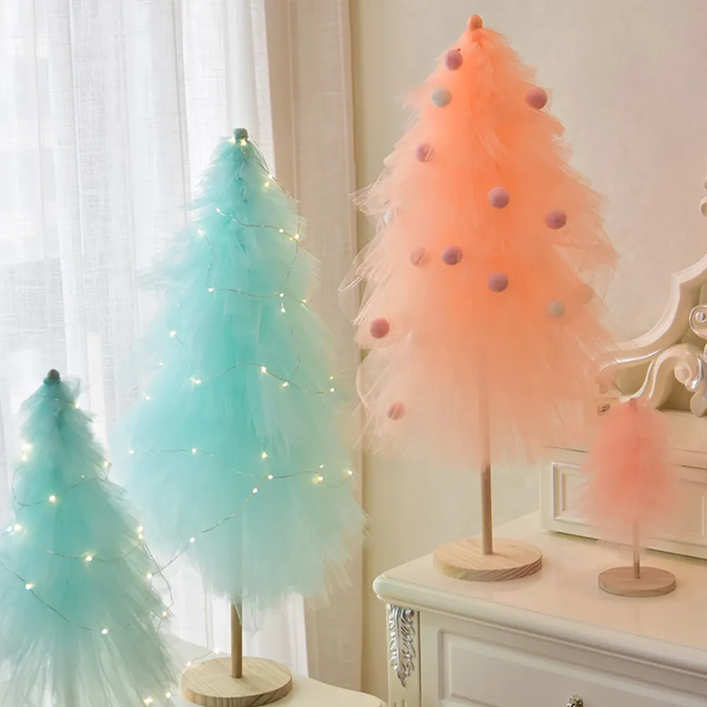 شجرة كريسماس شبكية مصنوعة يدويًا, شجرة كريسماس شبكية مصنوعة يدويًا مزودة بمصابيح Led ، زينة للكريسماس وزينة للحفلات
