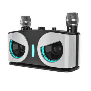 Sistema de DJ Portátil de 20W y 4 Ohmios para Karaoke, Altavoz con Luz RGB, Rango Completo de 3 Pulgadas, Radio para Exteriores, 2 Micrófonos Inalámbricos para Fiestas en Casa - Product Image 1