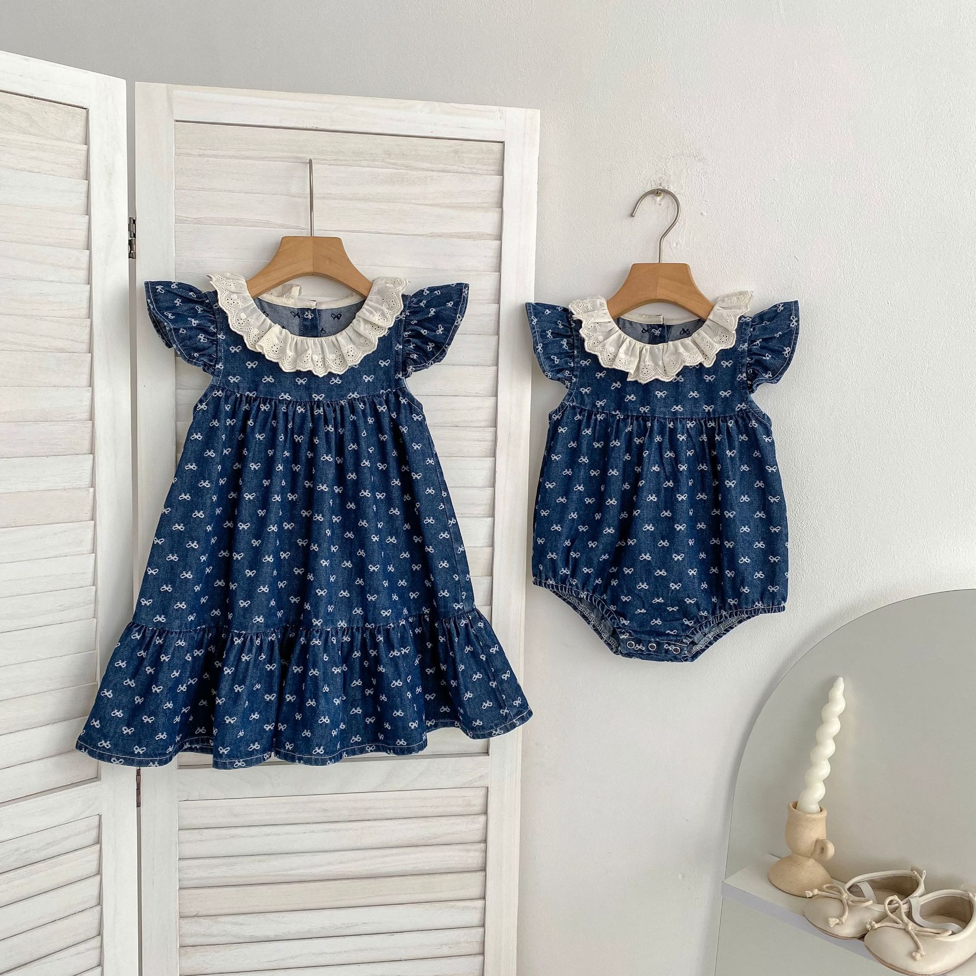 green emerald velvet dress Ingrid Dress & Bloomers at Baby Beau & Belle main image 0