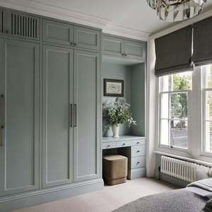 Armoire BALOM personnalisée de couleur Morandi, armoire moderne minimaliste en bois massif jusqu'au plafond, meubles de chambre à coucher, garde-robe - Product Image 3