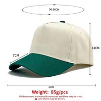 Gorras de Béisbol Unisex Personalizadas con Bordado 3D, Estructuradas, de 5 y 6 Paneles, de Dos Tonos, con Logotipo Bordado, de Algodón, para Hombre