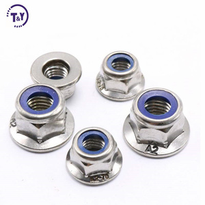 Đai Ốc Lục Giác Khóa Nylon Màu Xanh <span class=keywords><strong>D</strong></span>ương Tròn Màu Trắng Xanh <span class=keywords><strong>D</strong></span>ương Class 6 8 <span class=keywords><strong>10</strong></span> DIN 985 DIN 982 Ss304 - Product Image 1