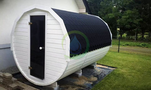 可定制加拿大红雪松或铁杉户外桶桑拿全景小屋，厂家直销 - Product Image 2