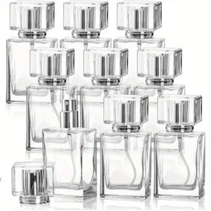 Botella de Perfume de Vidrio Transparente de 30 ml, Tapa de Cristal de Lujo, Frasco de Perfume Recargable Vacío, Botella de Viaje Portátil para Regalo y Uso Diario - Product Image 2