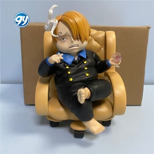 Ensemble de Statues Assises One Piece : <span class=keywords><strong>Luffy</strong></span>, Zoro, Sanji - Décoration de Bureau Personnages d'Anime, Cadeau, Artisanat en Plastique - Product Image 3