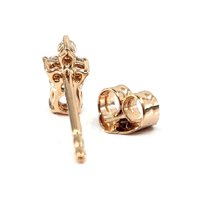Boucles d'oreilles semi-montées vintage en or rose massif 18 carats avec diamants véritables, tendance et créatives, pour fiançailles, mariage et soirées, livraison directe depuis Hong Kong - Product Image 3