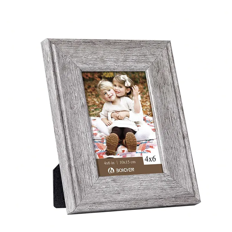 High quality antique diy picture frame manufacturer home decoration family 4X6 Wood photo picture frame