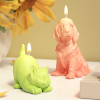 Molde de silicona 3D ecológico y apto para mascotas (perros y gatos) para velas, manualidades modernas de animales y recuerdos de mascotas para el hogar