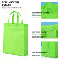 Sac fourre-tout en non-tissé laminé PP thermosoudé personnalisé en gros, sac à main écologique réutilisable à impression monocolore pour la vente au détail et la promotion