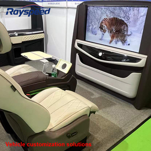 ฉากกั้นภายในรถยนต์แบบสมาร์ททีวี หุ้มด้วยหนัง PU คุณภาพสูง สำหรับ <span class=keywords><strong>Alphard</strong></span>/Vito W447/V250/V260-RS ยี่ห้อ Brand ปรับแต่งขนาดและสีได้ - Product Image 3