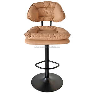 Tabourets de bar en cuir PU multicolores, hauteur réglable 44 <span class=keywords><strong>cm</strong></span>, base pivotante en métal <span class=keywords><strong>63</strong></span>-85 <span class=keywords><strong>cm</strong></span>, pour extérieur, ferme, parc, écologiques - Product Image 3