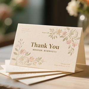 Biglietti personalizzati biglietti di ringraziamento inviti Design gratuito Logo prezzi di fabbrica a prezzi accessibili goffratura foglio personalizzato timbratura personalizzato - Product Image 1