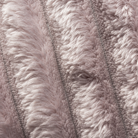 Tissu en polaire corail jacquard à rayures verticales bicolores, 100 % polyester, pour couverture, oreiller, textile de maison, directement de l'usine
