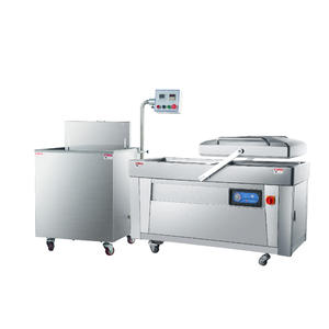 Machine de mise sous vide pour aliments carnés, tunnel de rétraction <span class=keywords><strong>à</strong></span> eau chaude, réservoir, <span class=keywords><strong>pompe</strong></span> industrielle, machine d'emballage sous vide haute capacité, double chambre - Product Image 1