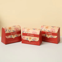 Boîte à dragées de mariage pliable en carton blanc de luxe avec motif floral pour emballage de célébration