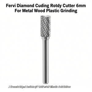 Cutter rotatif à découpe diamantée Fervi 6 mm pour le meulage du métal, du bois et du plastique - Product Image 2