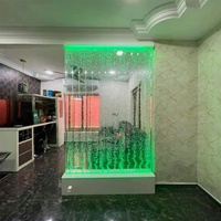 Vente chaude de danse d'eau bulle décoration murale éclairage intérieur chambre artificielle cascade fontaine