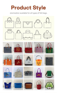 Borsa Tote Personalizzata Unisex in <span class=keywords><strong>Feltro</strong></span> <span class=keywords><strong>con</strong></span> Grande Capacità, Logo Personalizzabile, Tracolla, Borsa Promozionale per Donne - Product Image 3