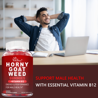 Meilleures ventes à l'étranger : Gommes d'amélioration masculine - Horny Goat Weed & Vitamine B12 pour l'énergie, les performances et la vitalité jeune 60