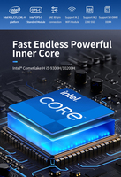 Komputer Industri Tertanam QDE Low Power OPS PC dengan Layar 8K untuk Rumah dan Kantor, Tipe C USB, Wifi6, RAM 4G, Sekolah, SSD 128GB, Tersedia