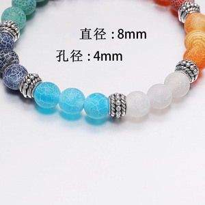 Metal <b>Beads</b> 8mm Round Spacer <b>Beads</b> <b>Silver</b> And Gold Mixed Colors For Bracelet Making Plated Metal Jewelry Accessories - Product Image 3