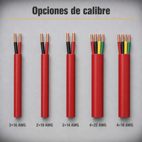 Câble d'alarme incendie 4C X22AWG Solid BC, isolation PVC ignifuge FPLR, gaine PVC, homologué UL