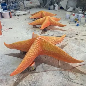 等身大ヒトデタコ像樹脂海洋生物海の動物工芸品海のパーティーイベントの装飾のためのグラスファイバー彫刻