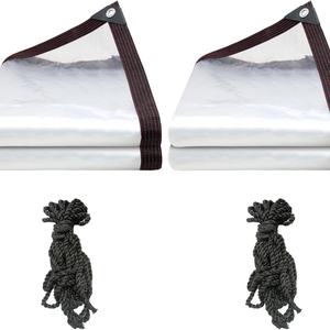 Rideau en tissu imperméable transparent pour extérieur Tissu imperméable en plastique transparent en vinyle enduit de PVC résistant - Product Image 2