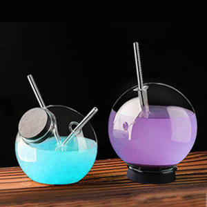 clear round ball shaped funny unique cool cocktail drinking glasses cup for bar, pantry, restaurants
