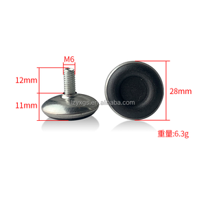 M6 * 12*28mm couvercle en fer en acier inoxydable pied réglable Table et <span class=keywords><strong>chaise</strong></span> pied <span class=keywords><strong>à</strong></span> vis coussin réglable lisse et antidérapant - Product Image 2